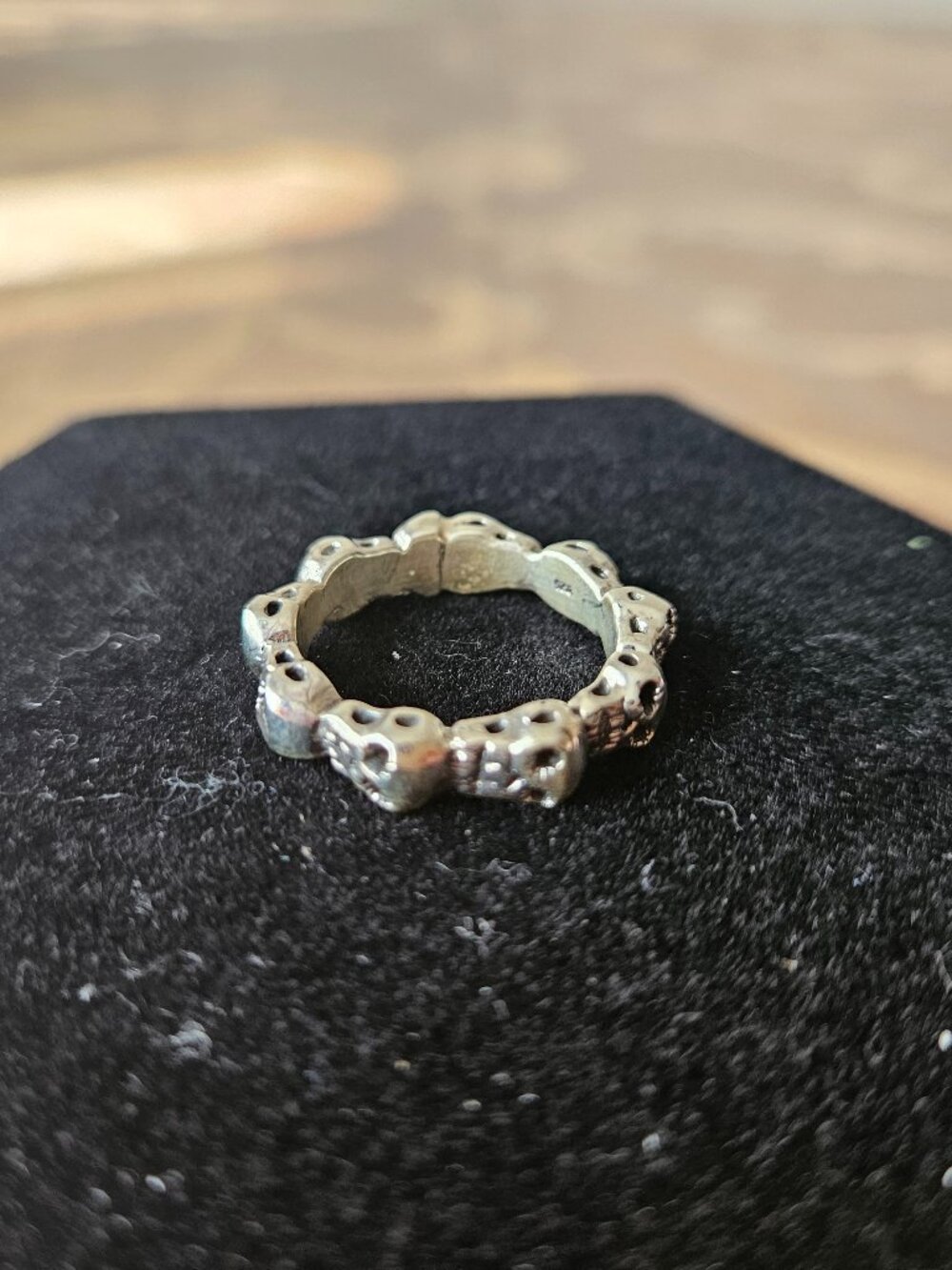 NWOT Sterling Silver Skull Eternity Band